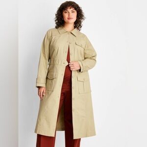 Future Collective Reese Blustein Button Down “Belted” style Utility Trench Coat